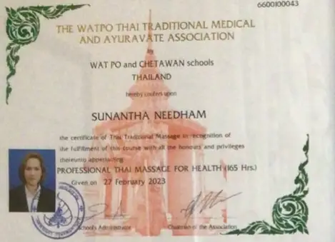 thai massage certification